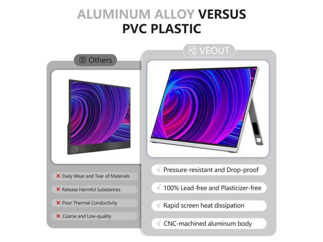 V1Pro 16 Inch 2.5K Portable Gaming Monitor 144Hz IPS Display with FreeSync, USB-C & Mini HDMI for Laptop, Mac, PS5, Xbox, Switch (Sliver)