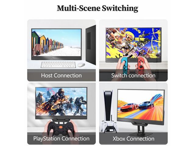 13.3 inch Portable Monitor with Kickstand, 16:9 1920*1080P IPS, USB-C/HDMI, FreeSync 0.3' Ultra-Slim