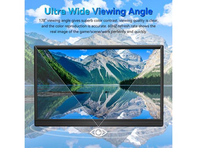 15.6 Inch FHD 1080P Portable Monitor IPS HDR Display USB-C/HDMI Gaming Monitor with Premium Smart Cover, Screen Protector & Speakers ...