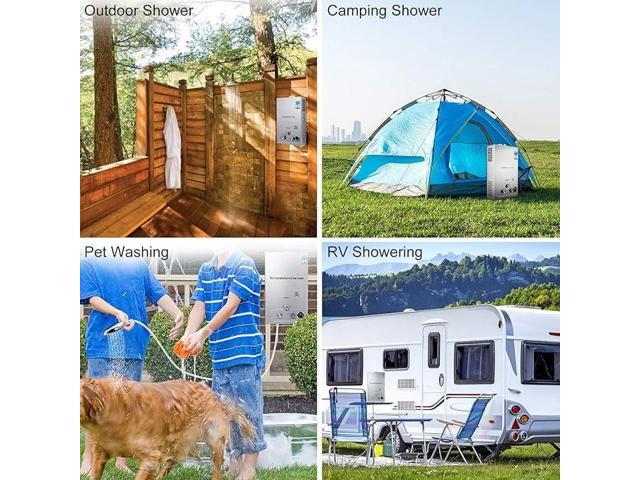 SIHAO Tankless Water Heater 4.3GPM 8L Outdoor Portable Gas Hot Water Heater with Digital Display, Instant Propane Water Heater for Camping Trips,...