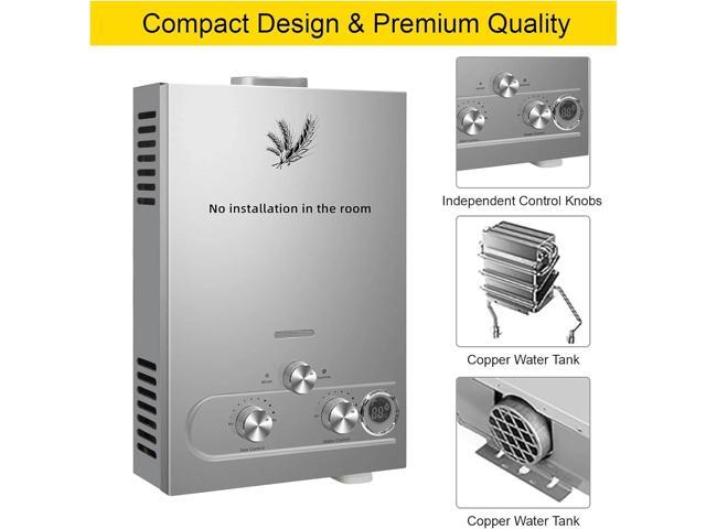 SIHAO Tankless Water Heater 4.3GPM 8L Outdoor Portable Gas Hot Water Heater with Digital Display, Instant Propane Water Heater for Camping Trips,...