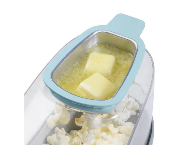 Presto 04867 Poplite Plus Hot Air Popcorn Popper - Built-In Measuring Cup + Melts Butter, Easy to Clean, Built-In Cord Wrap, 18 Cups, Aqua
