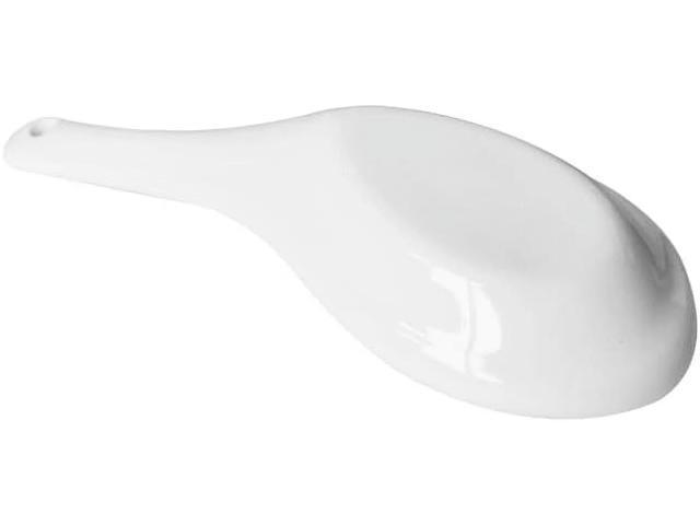 Tanvia 4 Packs Ceramic Soup Spoon - 5.1inch Asian Ceramic Soup Spoon Chinese White Spoons for Home, Kitchen, or Restaurant