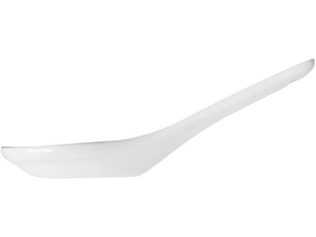 Tanvia 4 Packs Ceramic Soup Spoon - 5.1inch Asian Ceramic Soup Spoon Chinese White Spoons for Home, Kitchen, or Restaurant