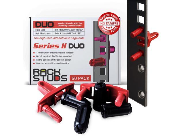 DUO50 1RU Series II Rack Mount Solution - Effortless Alternative to Traditional Rack Screws and Cage Nuts & Server Rack Screws Ideal for Server...