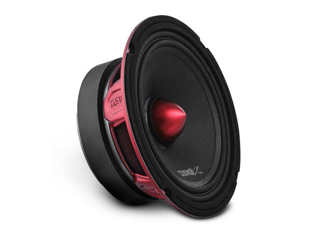 PRO-X6.4BM Loudspeaker - 6.5', Midrange, Red Aluminum Bullet, 500W Max, 250W RMS, 4 Ohms - Premium Quality Audio Door Speakers for Car or Truck...
