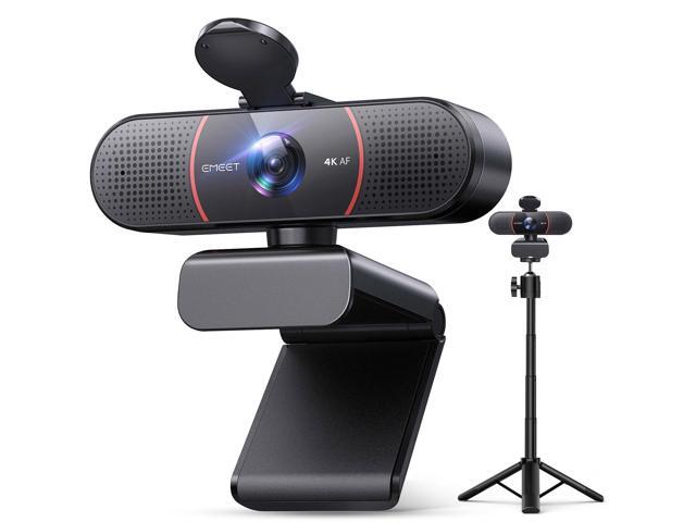 KEHIPI C960 4K Webcam with Tripod, 4K UHD Sony Sensor, 3 Adjustable Height Mini Tripod w/Privacy Cover, PDAF Auto Focus, Dual Noise-Cancelling...