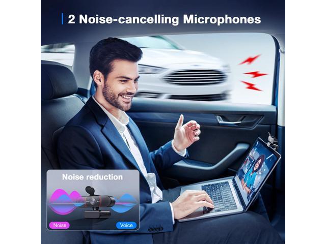 KEHIPI C960 4K Webcam for PC, 4K UHD Sony Sensor, PDAF Auto Focus, Dual AI Noise-Cancelling Mics, Auto Light Correction, 73° FOV, Plug & Play Webcam...