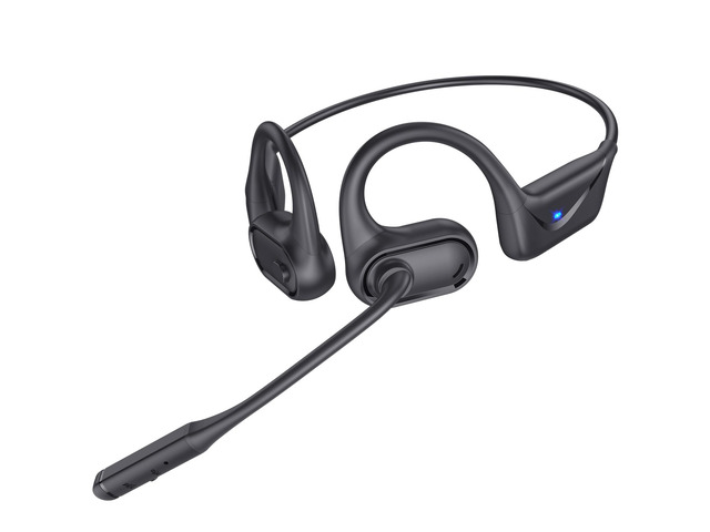 Open Ear Headphones with Mic, 29g Bluetooth Headset, Air Conduction Headphones with Dual Device Connection & Mute, Wireless Headset with Mic for...
