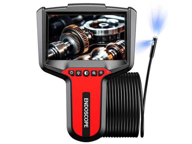 Endoscope Camera with Light: 5' 1080P HD Dual-Lens Inspection Borescope Camera for Sewer - 16.4ft Waterproof Industrial Endoscope - Flexible Snake...