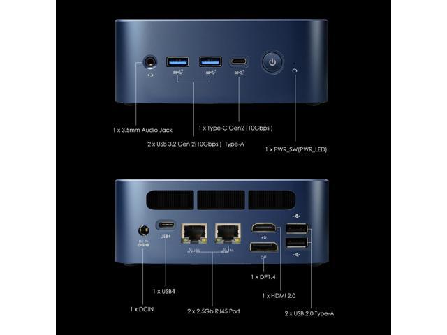 BRENUC Mini PC Gaming,BREN7P AMD Ryzen 7 7840HS 5.1GHz Dual NIC LAN 2.5Gbps Desktop Compute 32GB DDR5 (16GB*2) 1TB PCIe4.0 SSD,USB4.0,Triple 4K...