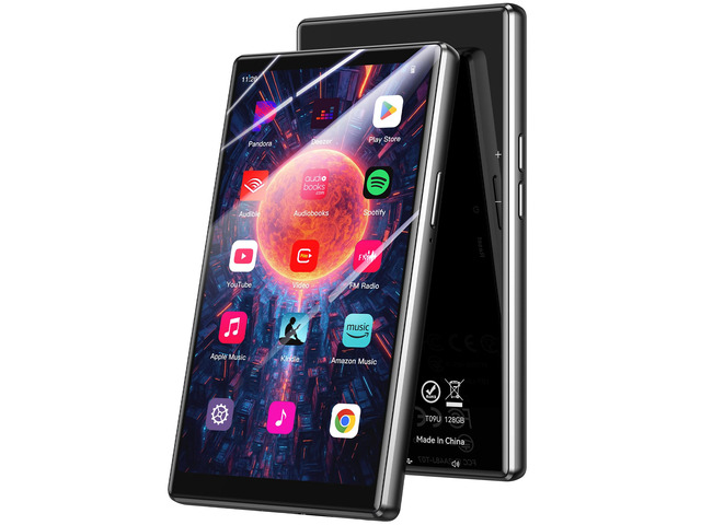 T09 5'' 128GB MP3 Player with Bluetooth and WiFi, Andriod 13 Player Touch Screen Music Player with Spotify, Audible, Youtube, Up to 1TB
