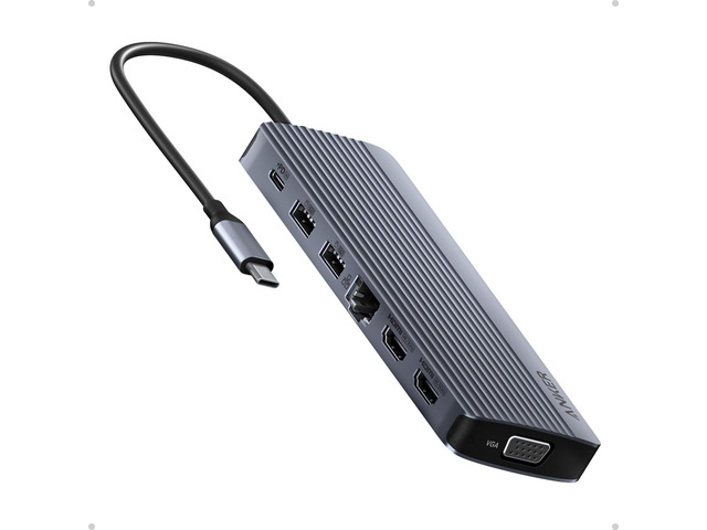 Laptop Docking Station 3 Monitors, 14in1 USBC Hub with Triple Display Dual 4K HDMI USB C Docking Station, VGA, 80W Max PD, USBA and USBC Data...