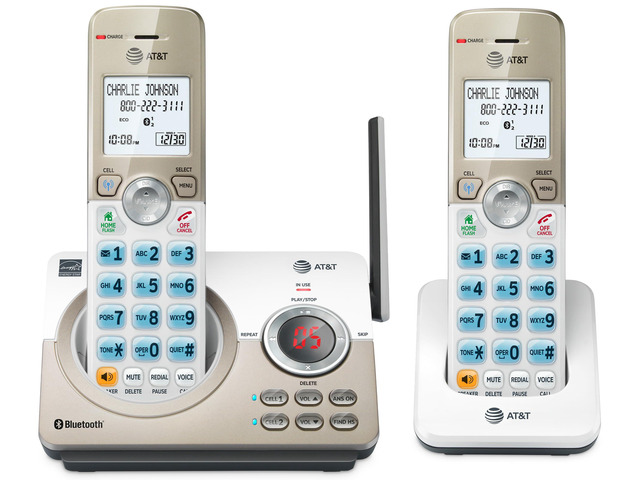 DL72219 DECT 6.0 2-Handset Cordless Phone for Home with Connect to Cell, Call Blocking, 1.8' Backlit Screen, Big Buttons, intercom, and Unsurpassed...