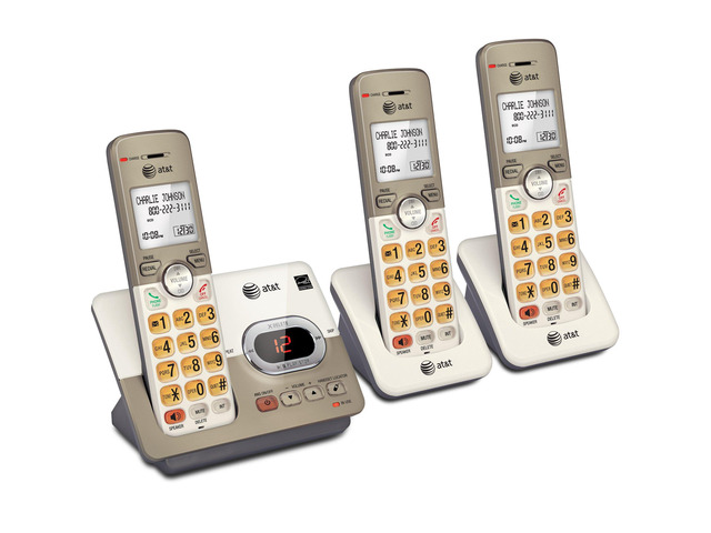 EL52313 3-Handset Cordless Phone, Light Champagne Digital Answering System, Extra-Large Backlit Keys, Caller ID/Call Waiting, DECT 6.0, Expandable...
