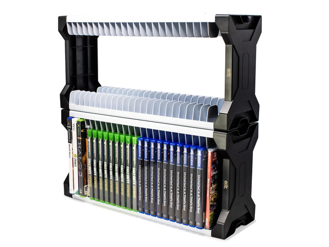 Universal Game Holder 46 Game Storage Tower Rack for PS2 PS3 PS4 PS5 PSP Xbox 360 Xbox One Series X Wii Switch Games DVD and Blu-Ray Disks....