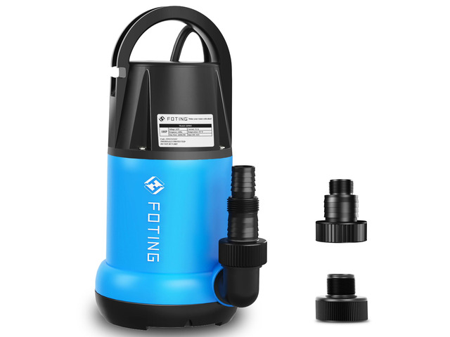 1HP Sump Pump 4600GPH Clean/Dirty Submersible Water Pump Utility Pump Thermoplastic Electric Portable Transfer Water Pump for Swimming Pool Pond...