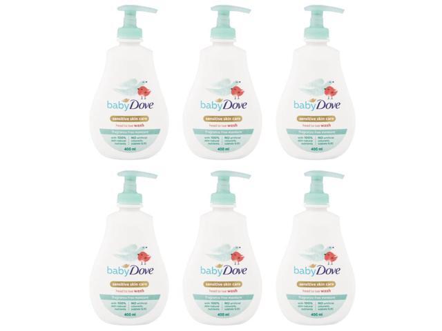 Dove Baby Head to Toe Wash Sensitive Moisture 400 ml (6-Pack)