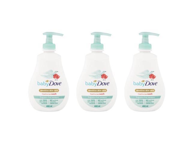 Dove Baby Head to Toe Wash Sensitive Moisture 400 ml (3-Pack)