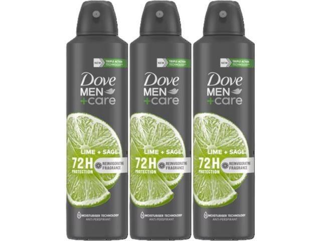 Dove Men Antiperspirant Spray Lime & Sage 150 ml (3-Pack)