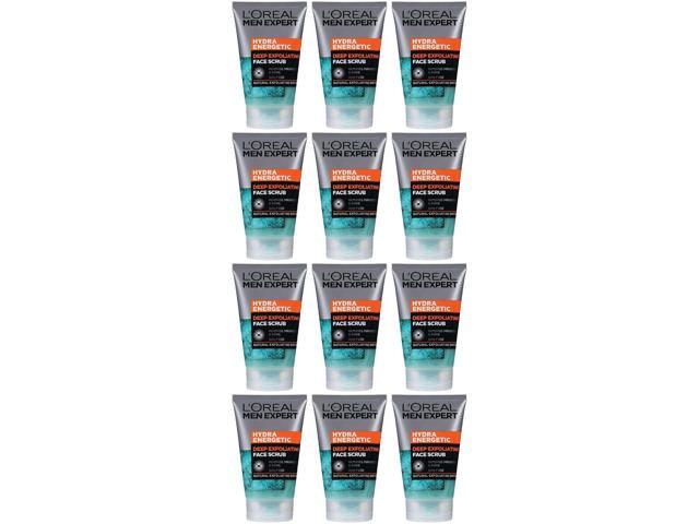Loreal Paris Men Expert Face Scrub, Hydra Energetic Deep Exfoliating Face Wash For Men (12-Pack)