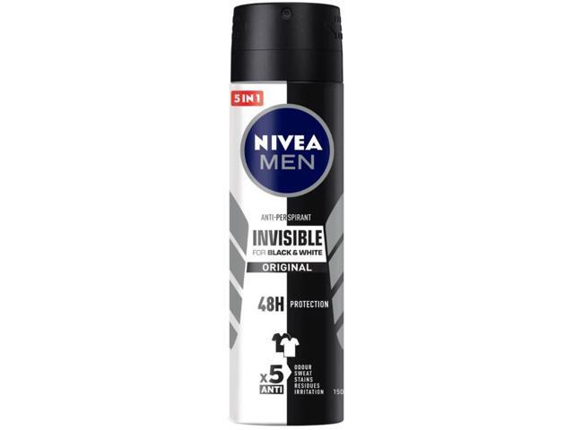 Nivea Men Invisible Black & White Spray 150 ml (1-Pack)