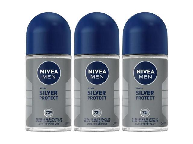 Nivea Men Silver Protect Roll On Deodorant 50 ml (3-Pack)