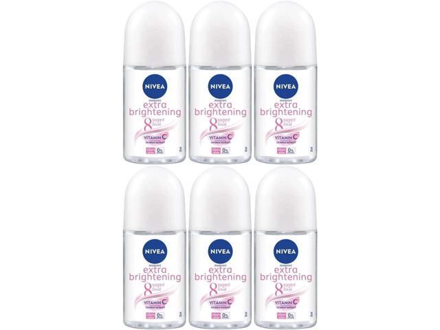 Nivea Roll On Extra Brightening 25 ml (6-Pack)