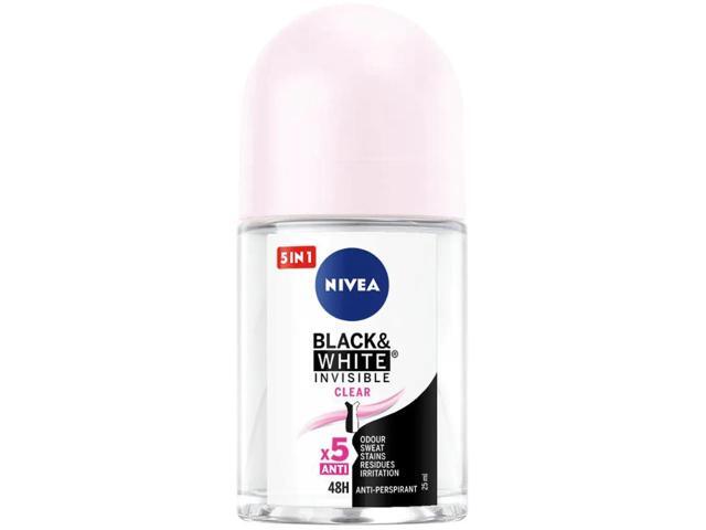 Nivea Women Invisible Black & White Clear Roll On 25 ml (1-Pack)