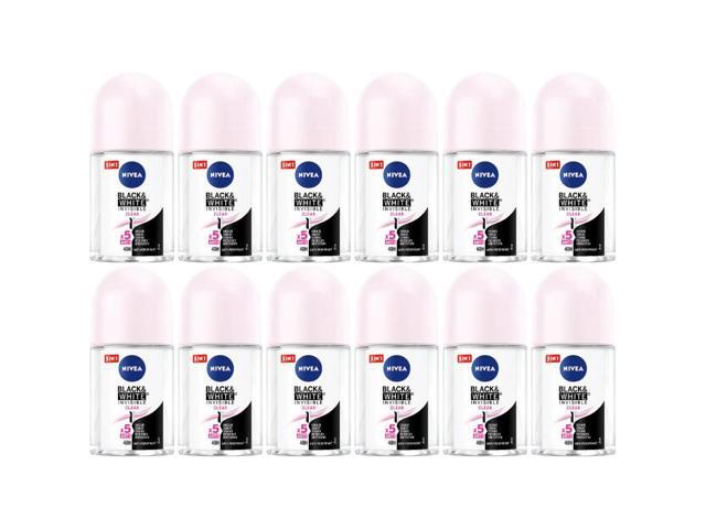 Nivea Women Invisible Black & White Clear Roll On 25 ml (12-Pack)