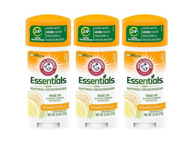 Arm & Hammer Essentials Deodorant Orange Citrus 2.5 oz (3-Pack)