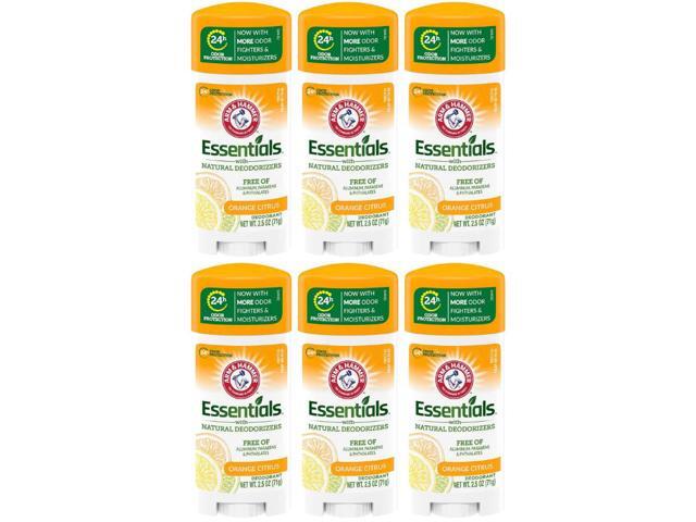 Arm & Hammer Essentials Deodorant Orange Citrus 2.5 oz (6-Pack)