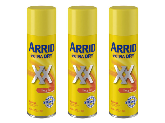 Arrid Xx Extra Dry Aerosol Antiperspirant Deodorant, Regular, 6 oz (3-Pack / regular)