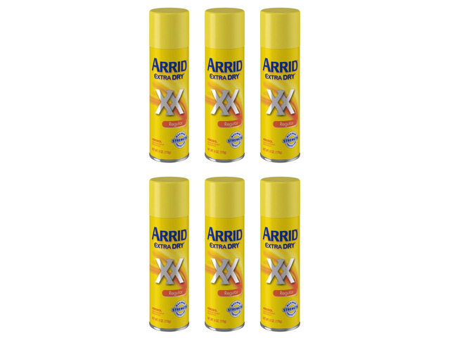 Arrid Xx Extra Dry Aerosol Antiperspirant Deodorant, Regular, 6 oz (6-Pack / regular)