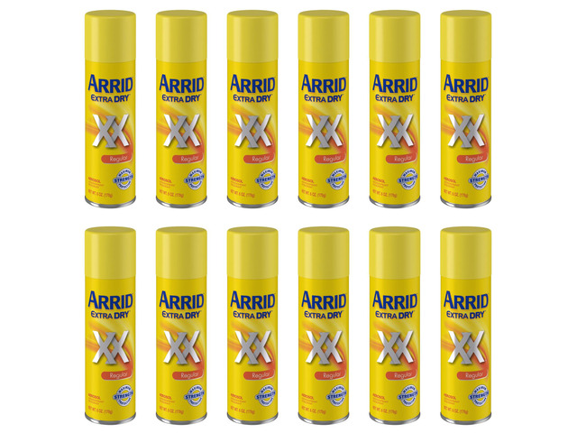 Arrid Xx Extra Dry Aerosol Antiperspirant Deodorant, Regular, 6 oz (12-Pack / regular)