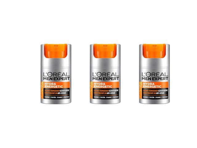 Loreal Paris Men Expert Hydra Energetic Daily Anti-Fatigue Moisturizing Lotion, 1.6 oz (3-Pack)