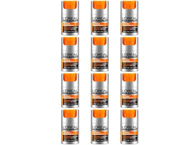 Loreal Paris Men Expert Hydra Energetic Daily Anti-Fatigue Moisturizing Lotion, 1.6 oz (12-Pack)