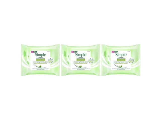Simple Cleansing Face Wipes 25 ct (3-Pack)
