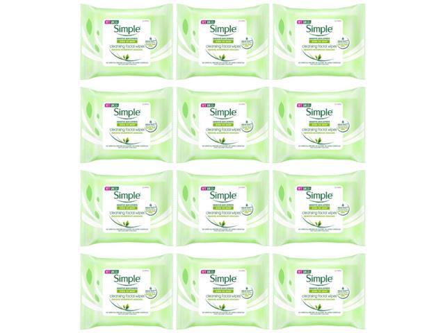 Simple Cleansing Face Wipes 25 ct (12-Pack)