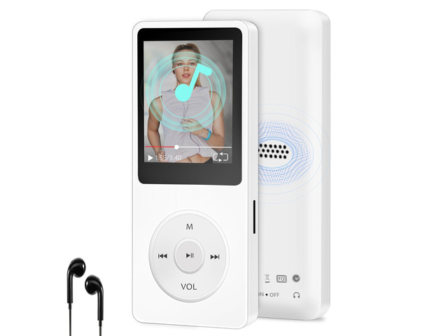 Bluetooth MP3 Player 64GB, Mini MP3 Music Players with Speaker, Supports Alarm Clock, FM Radio, Recording Function, Up to 128GB Memory Storage...