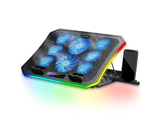 Laptop Cooling Pad RGB Gaming Notebook Cooler for Desk and Lap Use
