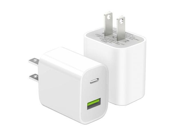 2 Pack USB C Charger Block, Dual Port Type C Wall Charger Fast Charging 20W Power Adapter Cube for iPhone 14/14 Pro/14 Pro Max/14 Plus/13/12/11,...