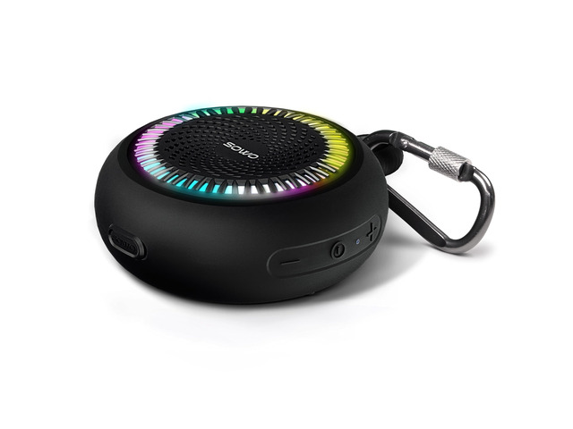 Shower Speaker Bluetooth Waterproof, Small Speaker Portable Wireless Powerful Bass and Louder Volume Colorful Lights and Lightweight with Clip...