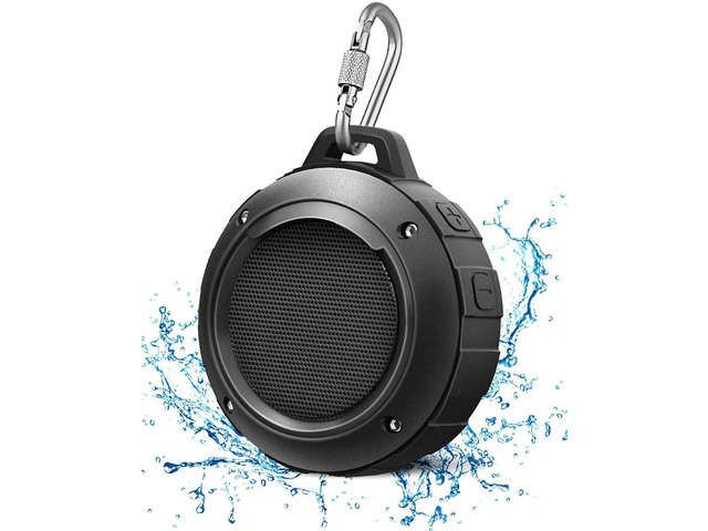 Outdoor Waterproof Bluetooth Speaker, Wireless Portable Mini Shower Travel Speaker with Subwoofer, Enhanced Bass, Built in Mic for Sports, Pool,...