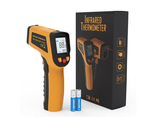 Infrared Thermometer Gun, -58 to 1112 Temp Gun, Laser Temperature Gun, for Cooking, Oven, BBQ, Griddle, Meat, HVAC Engine, Distance to Spot Ratio...
