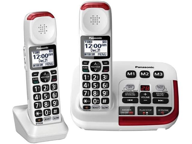 KX-TGM420W + (1) KX-TGMA44W Amplified Cordless Phone with Digital Answering Machine and Voice Volume Booster upto 40 dB (2 Handsets)