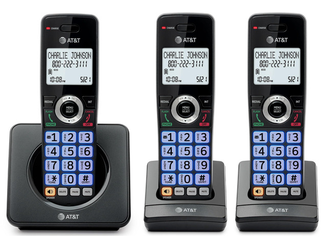 3-Handsets Landline Home Phone with Call Blocker, Caller ID/Call Waiting, Full-Duplex Handset Speakerphone, Backlit Keypad & Display, Rechargeable...