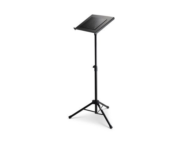 On-Stage LPT7000 Deluxe Laptop Stand, Adjustable Height and Tilt, Metal Construction, Black, Foldable