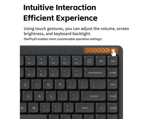 nuphy Node75 Wireless Mechanical Keyboard, 75% Hot Swappable Custom Low Profile Keyboard, 84 Keys Computer Gaming Keyboards, Supports Touch...