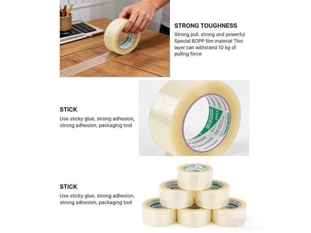 12 Rolls Heavy Duty Packing Tape, 2' x 110 Yards (330FT) 2 Mil, Strong Sealing Packaging Tape for Shipping, Moving, Packing and Box Sealing